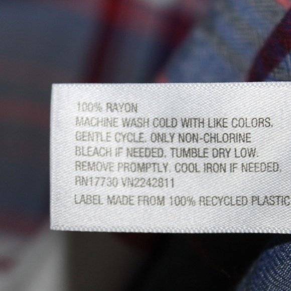 Ava & Viv Plaid Button Front Shirt 1X HW4392 - Picture 4 of 5